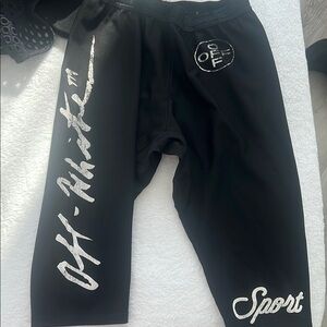 Off-White Kids Black Sport Bottoms